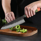 Baovim Handmade Forged Damascus Chef Knife – Japanese 8 Inch Professional Kitchen Knife