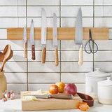 16-Inch Magnetic Knife Holder Wall Mount – Acacia Wood Extra Strong Knife Strip