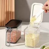 Sealed Pop-Top Seasoning Box with Spoon – Moisture-Proof Salt & Spice Storage Container