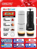 Cafelffe 3-in-1 Portable Manual Espresso Maker – Hot & Cold Coffee Brewer for Travel & Hiking
