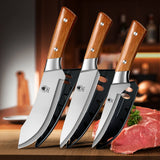 PLYS Fine Meat Cleaver & Boning Knife Commercial Stainless Steel Butcher Knife Set