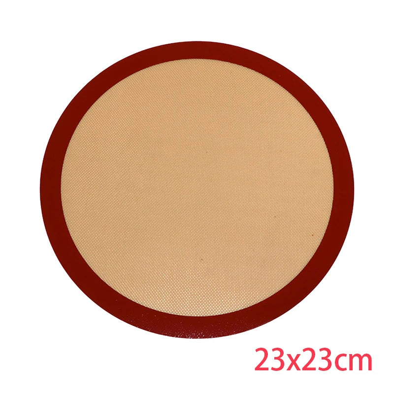 LMETJMA Round Silicone Baking Mat – Non-Stick Reusable Oven Mat