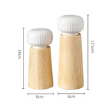 Spice Mill Salt and Pepper Grinder – Manual Refillable Herbs Grinder with Adjustable Ceramic Core