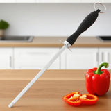 Professional Carbon Steel Knife Sharpener Rod – Durable Sharpening Steel with ABS Handle
