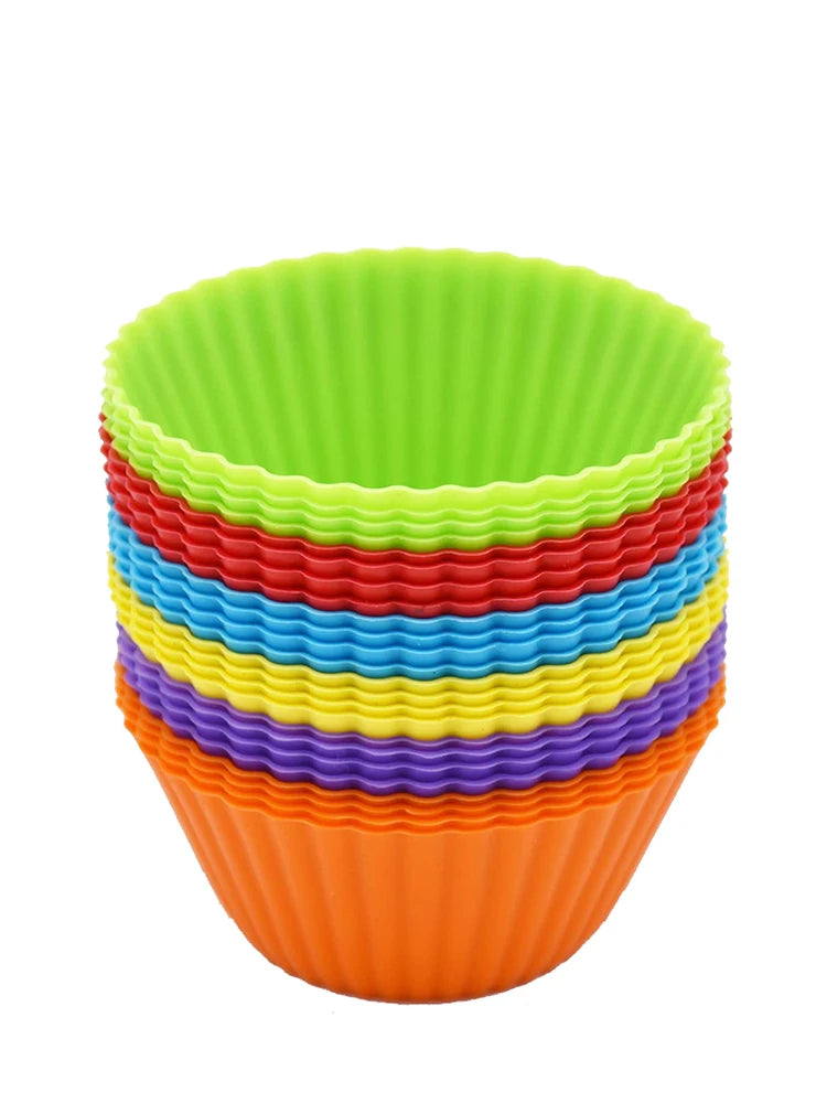 24Pcs Silicone Cupcake Baking Cups – Reusable Muffin & Cupcake Liners