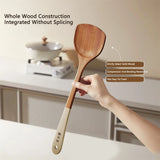 COOKER KING Ebony Wood Spatula – Heat-Resistant Non-Stick Stir Fry & Rice Spoon