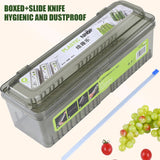 Plastic Food Cling Wrap & Foil Dispenser – Kitchen Storage Accessory with Sliding Cutter