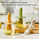 Cooking Oil Dispenser with Detachable Brush – Lightweight Glass Vinegar & Sauce Bottle