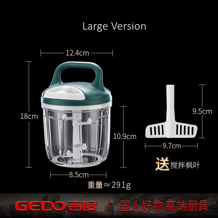 Luxury LFGB Certificated Garlic Masher – Rechargeable Vegetable & Fruit Grinder