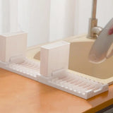 Plastic Foldable Dish Drying Rack – 2-in-1 Space-Saving Utensil & Bowl Drainer