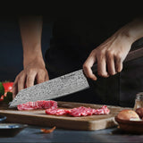 TURWHO 7" Japanese Kiritsuke Chef Knife – Hand-Forged Damascus Steel Professional Sashimi Knife