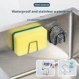 Stainless Steel Sink Sponge Rack – Inner Wall Draining Holder with Suction Cup