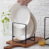 Metal Kitchen Dish Storage Rack – Countertop Plate & Dinnerware Drain Rack