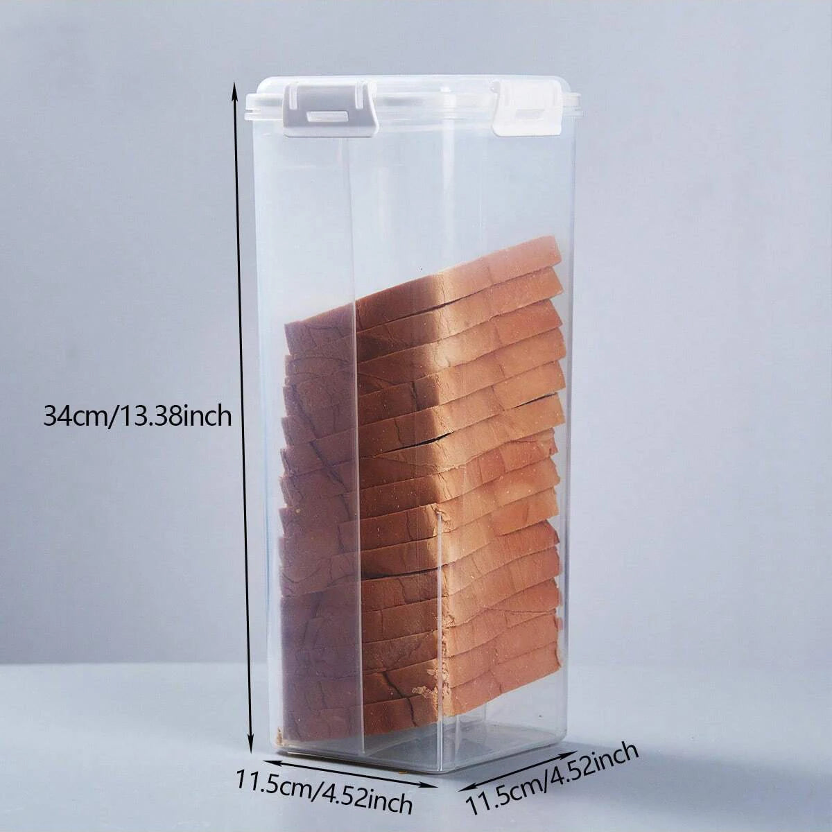 Clear Airtight Bread Loaf Container – Sandwich & Homemade Bread Holder with Lid