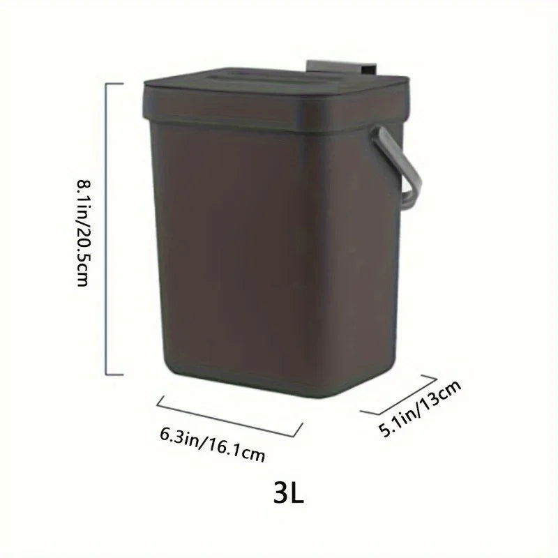 Food Waste Basket Bin for Kitchen – Small Countertop Compost Bin with Lid & Wall-Mounted Design