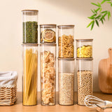 Clear Food Storage Jars with Lids – Airtight BPA-Free Canisters for Pantry, Coffee, Pasta, Sugar & Kitchen Organization