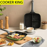 COOKER KING Nonstick Divided Grill Pan – Induction Compatible Breakfast Skillet