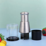 Stainless Steel Garlic Chopper – Manual Press Garlic Crusher & Vegetable Slicer