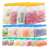 Reusable Silicone PEVA Food Storage Bag – Stand-Up Leakproof Fresh-Keeping Ziplock Bag
