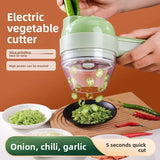 4-in-1 Electric Vegetable Cutter Set – Wireless Garlic Masher, Food Chopper & Meat Grinder