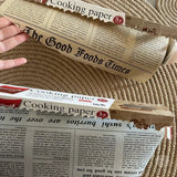 Retro English Newspaper Greaseproof Paper – Food Grade Baking & Food Wrapping Sheets