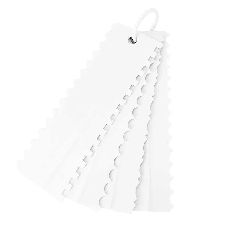 4pcs Cream Scraper Set – PP Icing Combs & Spatulas for Cake Decorating and DIY Baking