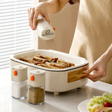 180ml Press-Type Glass Seasoning Pot – Quantitative Salt & Spice Dispenser