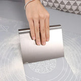 Stainless Steel Cake Scraper & Dough Divider – Buttercream Edge Smoother Baking Tool