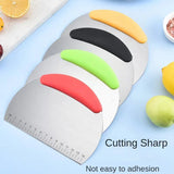 Stainless Steel Flour & Dough Cutter with Scale – Multi-Purpose Baking Scraper