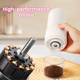 Portable Electric Coffee Bean Grinder – Rechargeable 1000mAh with 30 Adjustable Grind Levels