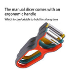 3Pcs Stainless Steel Multi-Function Potato Peeler & Vegetable Chopper – Mini Spud Slicer Grater Set