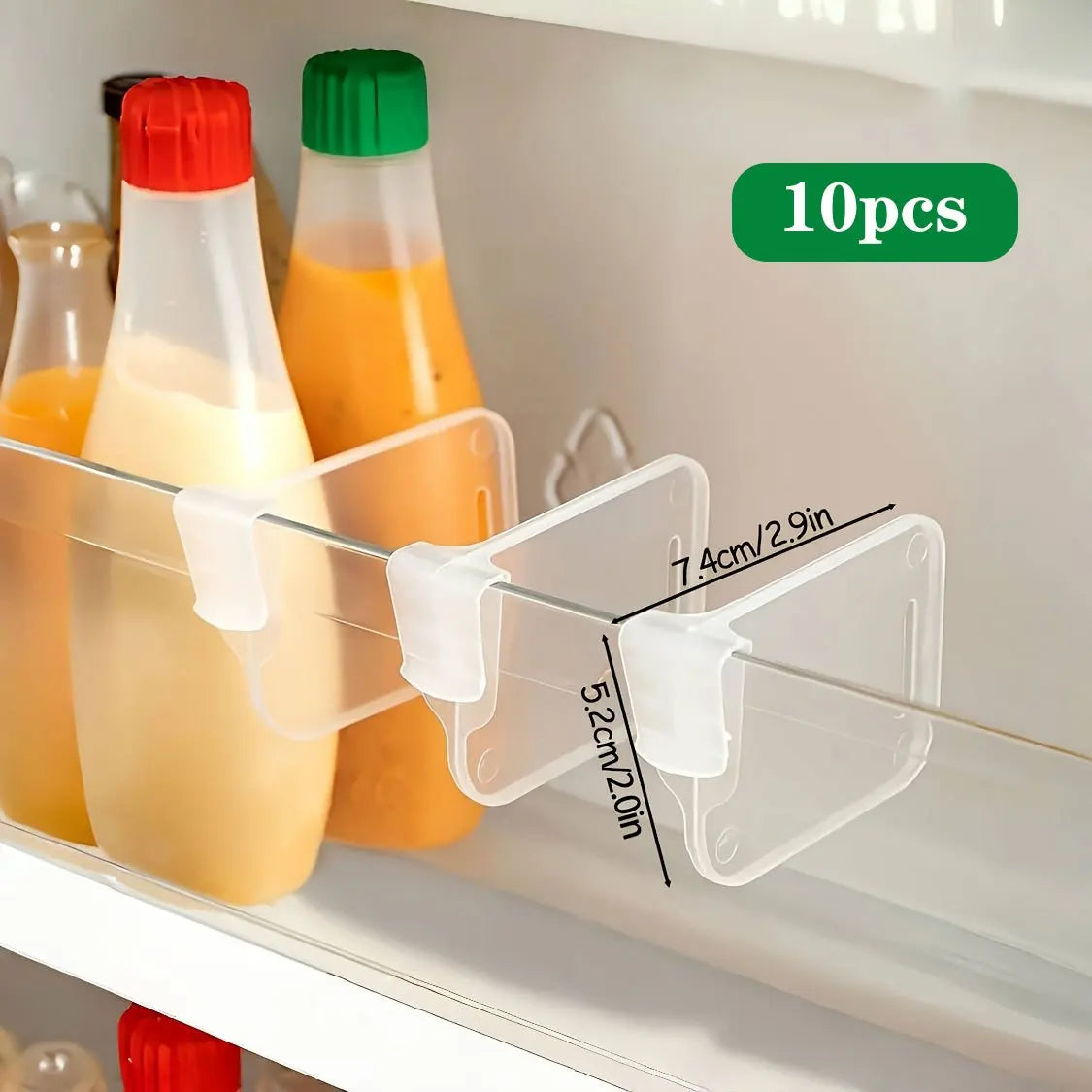 Adjustable Clear Refrigerator Organizer Dividers – Space-Saving Kitchen Storage
