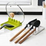 Kitchen Spoon Holder & Spatula Rest – Non-Slip Plastic Utensil Organizer