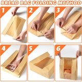 LMETJMA Large Bread Bags – Paper Bakery Bags with Clear Window