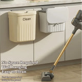 Kitchen Trash Can Wall Mounted Hanging Bin – Cabinet Door & Under Sink Garbage Can with Lid (8.5L / 12L)