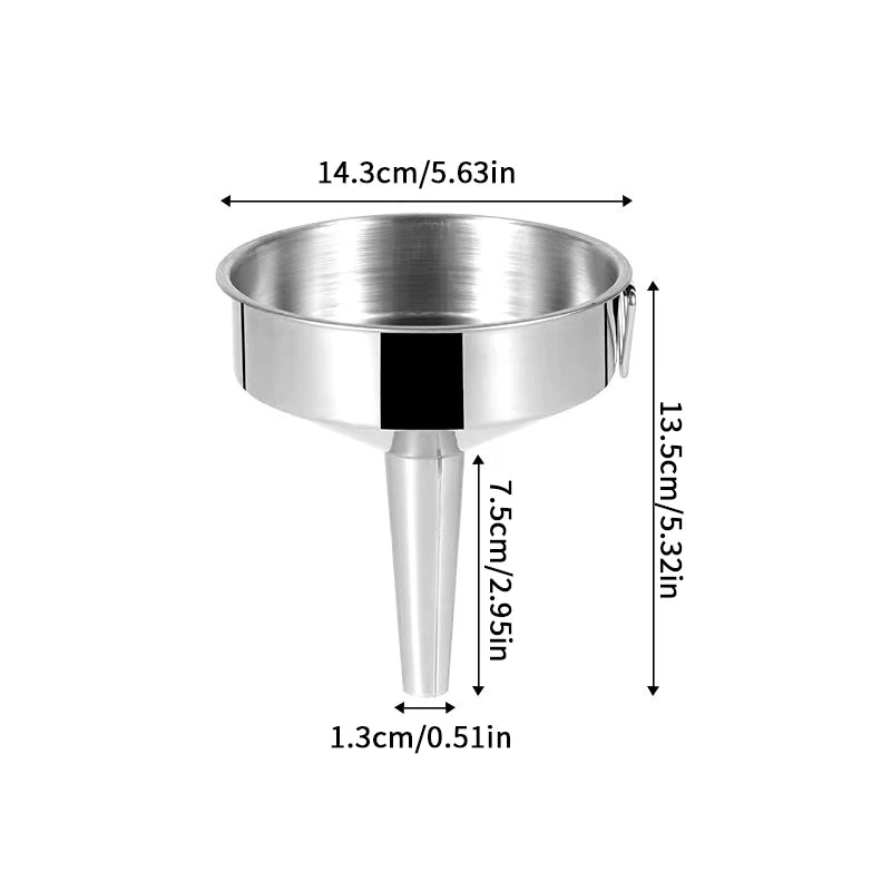 Stainless Steel Wide Mouth Funnel – Metal Canning & Kitchen Transfer Tool
