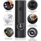 2-Pcs Electric Salt & Pepper Grinder Set – Battery Powered with Adjustable Coarseness