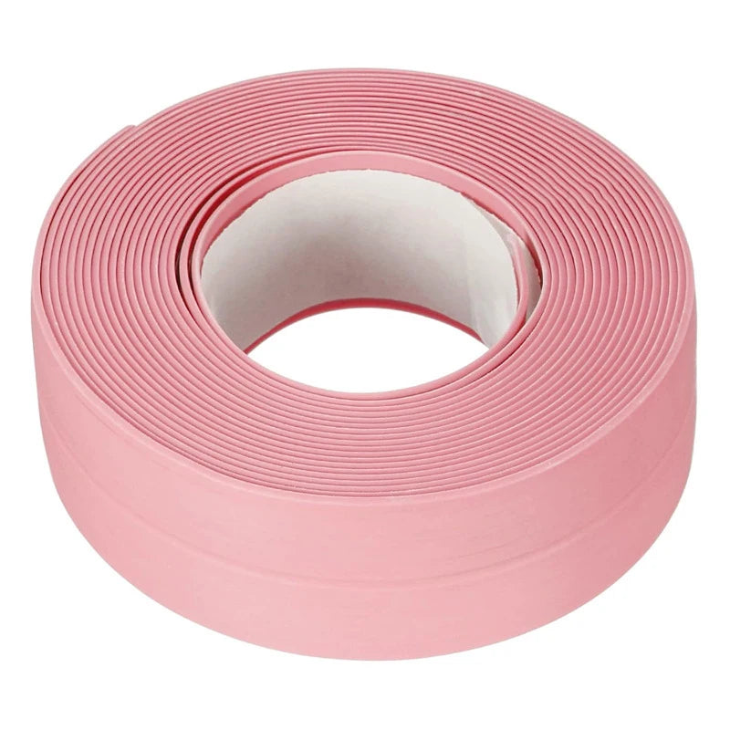 Waterproof Sealing Tape Strips, PVC Self-Adhesive Mold-Proof Caulk for Bathroom & Kitchen