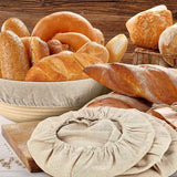 3/6pcs Bread Basket Liner Cloth Set – 10-Inch Round Dough Fermentation Covers