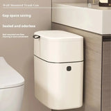 Wall Mounted Trash Can 9L – Slim Rectangular Narrow Design with Lid