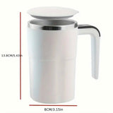 Electric Automatic Stirring Coffee Mug 380ML – Rechargeable Self-Mixing Stainless Steel Cup