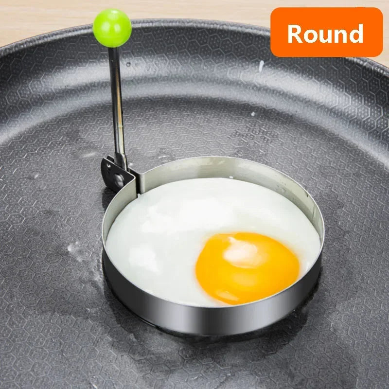 New Stainless Steel Fried Egg Mold – Heart Pancake & Omelette Maker
