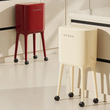 No-Bend High-Leg Trash Can – Press-to-Open Lid, Large Capacity Oval Bin