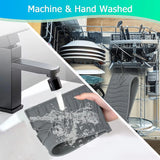 Kitchen Long Silicone Sink Faucet Mat – Splash Guard & Absorbent Countertop Protector