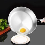 316 Stainless Steel Wok Frying Pan – Uncoated Non-Stick Cookware for Gas & Induction