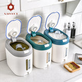 XIAOGUI 5KG / 10KG Rice Dispenser – Kitchen Organizer & Food Storage Container (Japan Style)