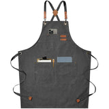 New Fashion Canvas Kitchen Apron – Adjustable Cross-Back Chef Apron for Men & Women