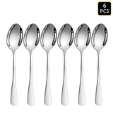 Silver Stainless Steel Cutlery Set – 1010 Round Handle Knife, Fork & Spoon (4/6/16/24pcs)