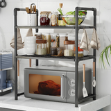 Microwave Oven Storage Rack – Space-Saving Countertop Kitchen Organizer Shelf