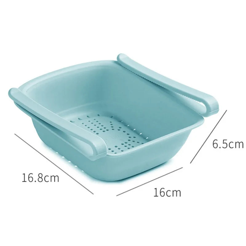 Transparent Refrigerator Storage Box – Under-Shelf Organizer for Eggs, Fruits & Vegetables
